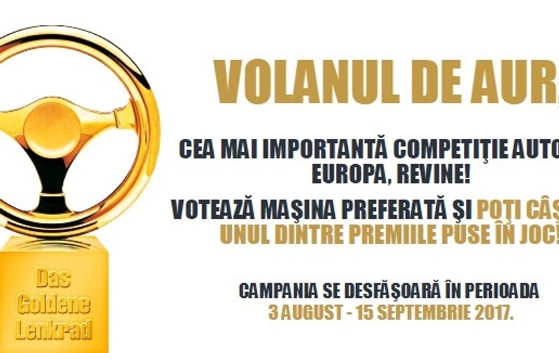 Volanul de Aur 2017 – Votează mașina preferată și intră în concurs