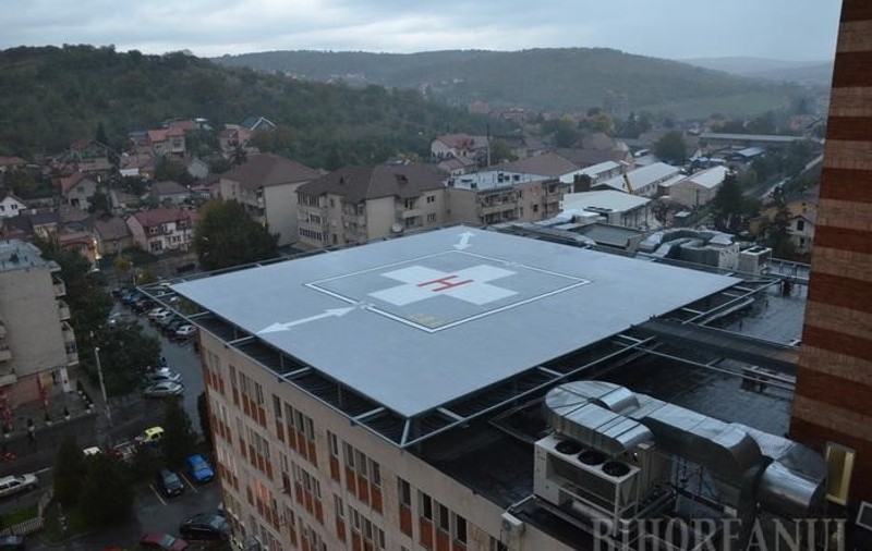 Primul heliport construit pe acoperișul Spitalului Județean Oradea. Autoritatea Aeronautică Civilă Română a autorizat folosirea acestuia