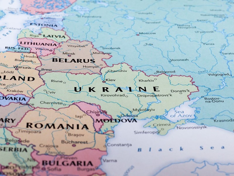 O intervenție armată prin nord, din Belarus, ar fi greu de contracarat de Ucraina, care are puține forțe masate acolo, scrie New York Times | Hartă: Shutterstock