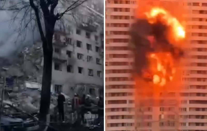 O putere nucleară poate pur și simplu să ucidă civili în case: un „Shahed” lovește o clădire cu mai multe etaje din Kiev | VIDEO