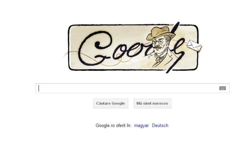 I.L. Caragiale, omagiat cu un logo special de Google