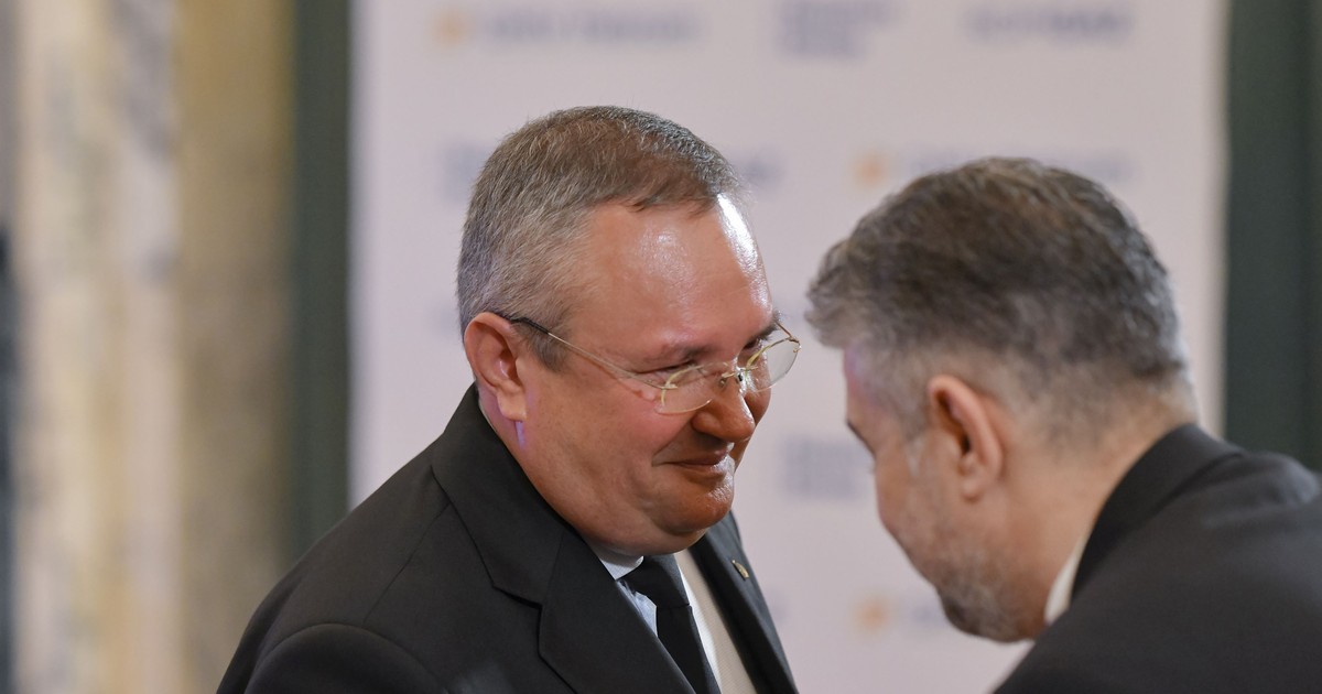 Presedintele PSD, Marcel Ciolacu, si presedintele PNL, Nicolae Ciuca Foto: Hepta