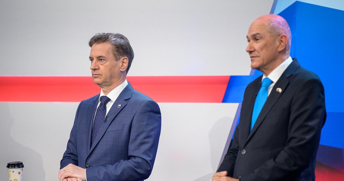 Robert Golob (stânga) și rivalul său politic Janez Jansa Foto: Profimedia