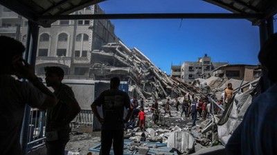 clădire bombardată Gaza