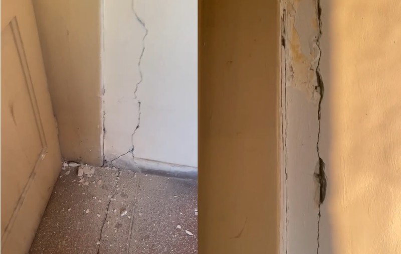 Blocuri cu pereți crăpați, în Târgu Jiu, după cutremurul de 5,2 grade. „S-a mişcat toată clădirea, n-am mai trăit aşa ceva” | VIDEO