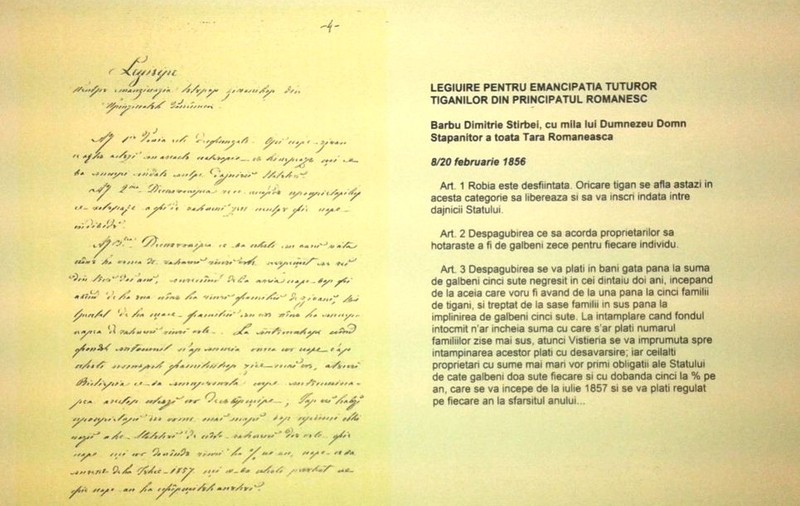 Au trecut 159 de ani de la rezrobirea romilor! Vezi cum arata legea scrisă de mână de către Mihail Kogălniceanu