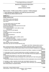 Subiecte Bacalaureat 2017 Limba Română - Profil Uman