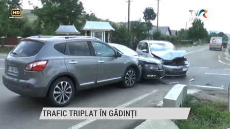 Captură cu accidentul surprins de TVR