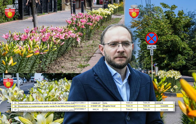 „Când avea Botoșaniul lalele și crini imperiali, dacă nu era soția mea?!”. Cât a costat amenajarea despre care vorbește denunțătorul primarului din oraș. Reacția primăriei
