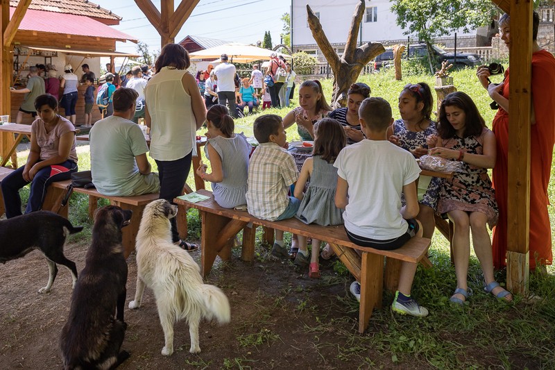 Curtea Centrului de Artă din Aluniş e loc de popas, de picnic şi de relaxare