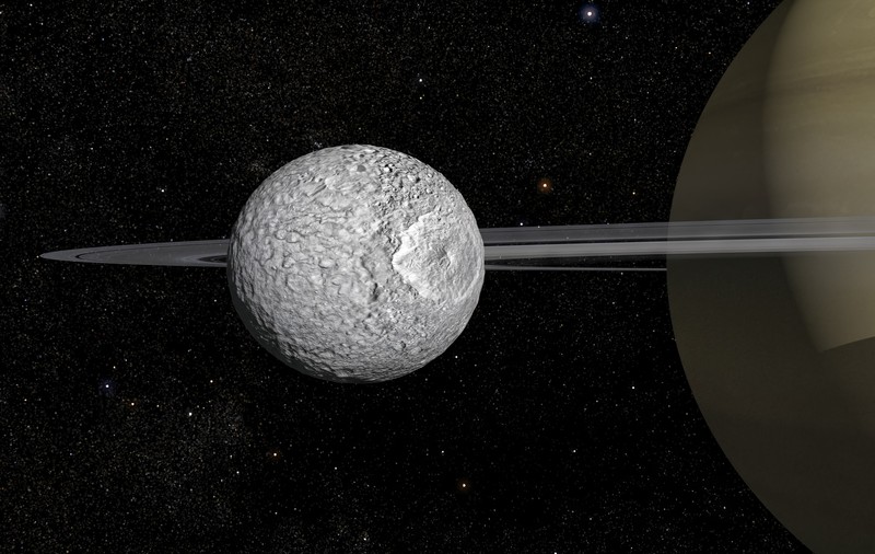 „Steaua Morții”, luna lui Saturn, are un ocean ascuns, îngropat la kilometri adâncime
