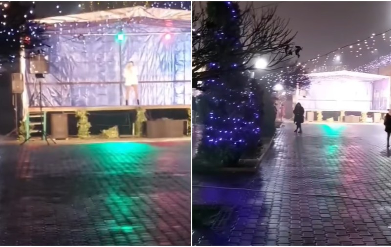 „Și încă o dată, Calafat, sunteți pregătiți? Toate mâinile sus!”. Concert fără spectatori la Târgul de Crăciun din Calafat - VIDEO VIRAL