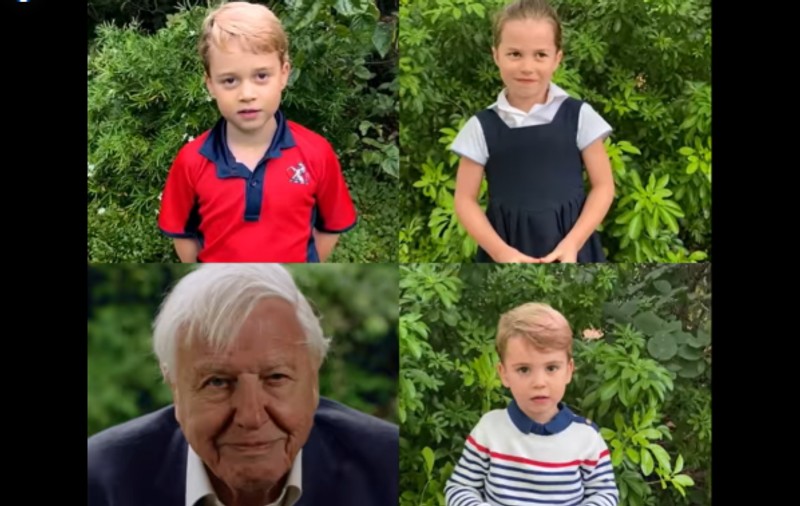 Ce întrebării i-au pus copiii cuplului regal William și Catherine naturalistul David Attenborough