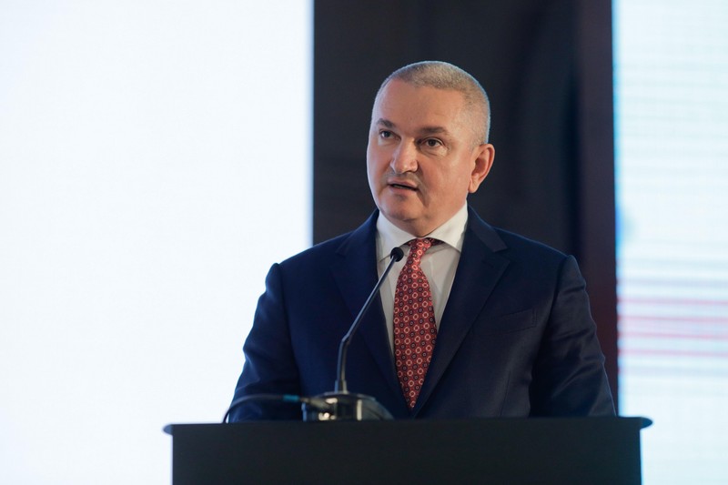 Nicu Marcu, președintele Președintele Autorității de Supraveghere Financiară, participă la o conferință organizată de Bursa de Valori Bucureşti dedicată aniversării a 140 de ani de la înfiinţarea primei burse de valori mobiliare în România, la Palatul Parlamentului din București, joi 15 decembrie 2022. Inquam Photos / George Călin