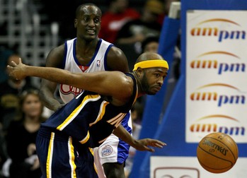 Jamaal Tinsley, în tricoul lui Pacers, într-un meci cu Los Angeles Clippers din 2007