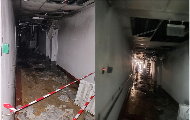 Imagini din Spitalul Judeţean Suceava, după incendiul care a dus la evacuarea a sute de persoane
