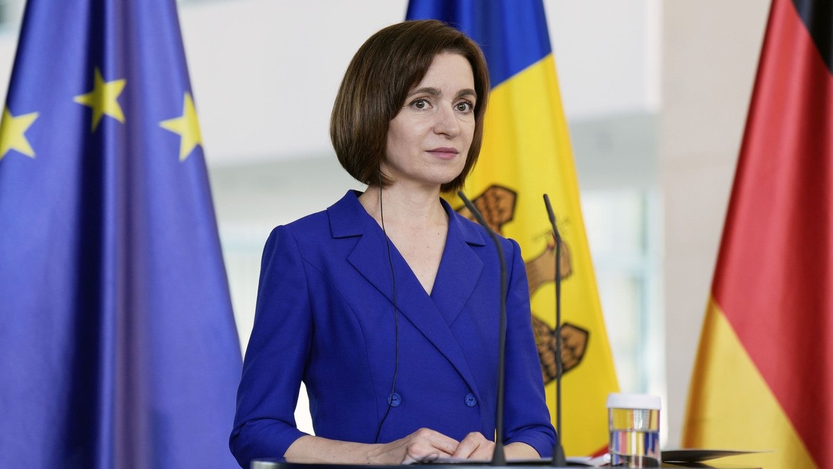 Maia Sandu într-o conferință de presă la Berlin Foto: Profimedia