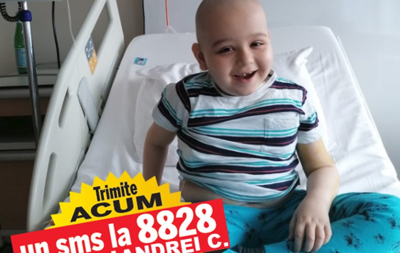 Andrei se luptă pentru a doua oară cu leucemia. Ca să scape iar din ghearele cancerului, băiețelul de șase ani are nevoie de 127.000 de dolari pentru un transplant de celule stem în Turcia