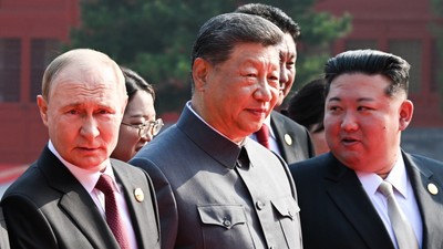 Vladimir Putin, Xi Jinping și Kim Jong-Un