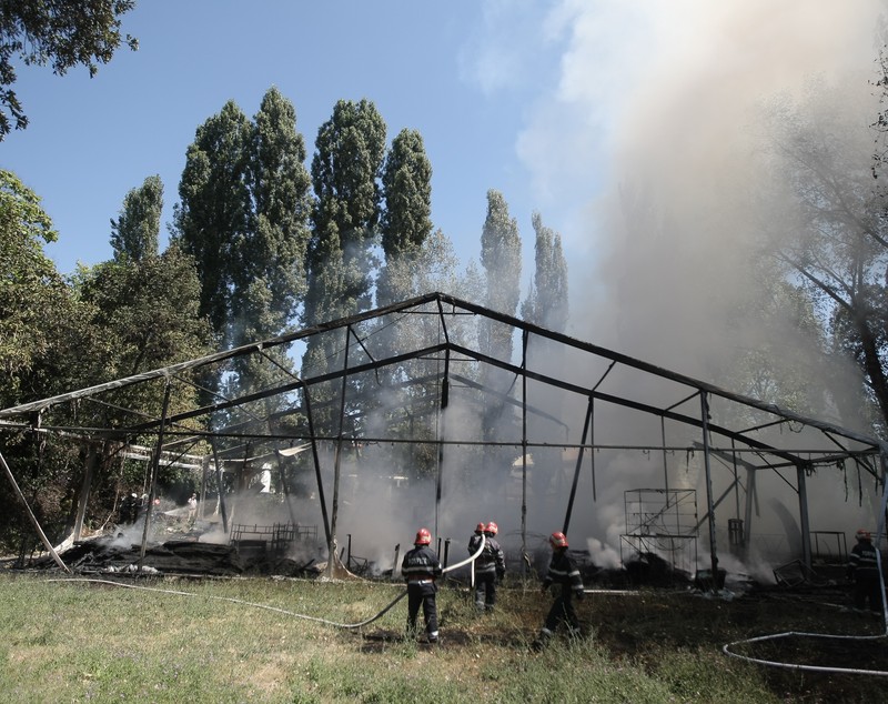 FOTO/VIDEO | Incendiu lângă un mare centru de agrement din Capitală!