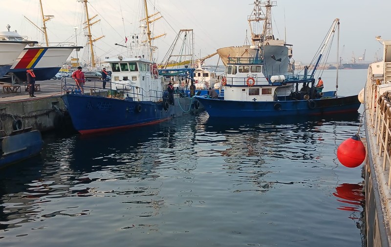 Trei nave bulgărești, prinse la pescuit ilegal în apele românești de la Marea Neagră. Calcan şi rechin, găsiți la bord