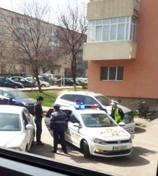 Momentul în care ”Codiță” e oprit de agenții de la Rutieră.