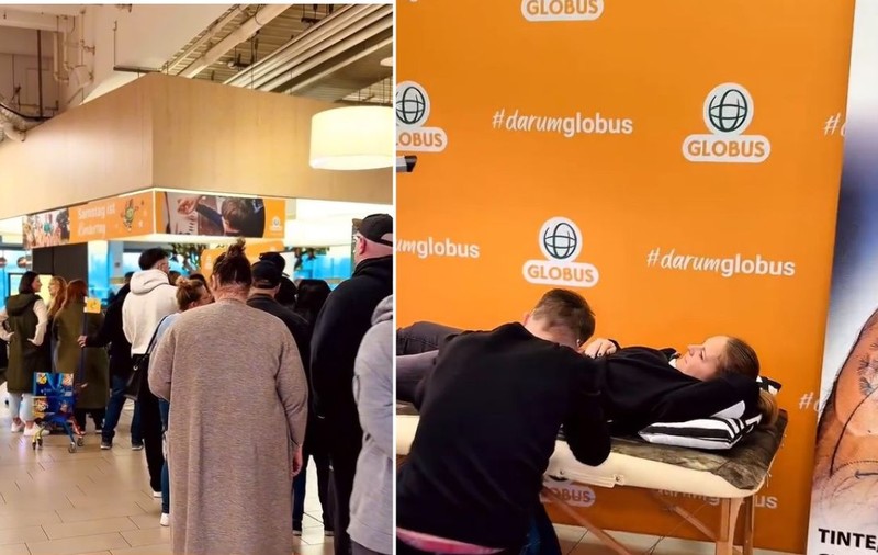 Coadă uriașă într-un supermarket în care clienții primeau gratis un tatuaj cu o friptură: „Dezgustător”