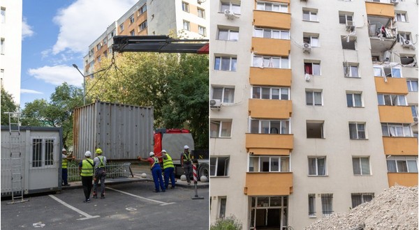 Lucrările de punere în siguranță la blocul din Rahova, grav afectat de explozia din octombrie 2025, au început oficial. Sursă foto Facebook/ PMB