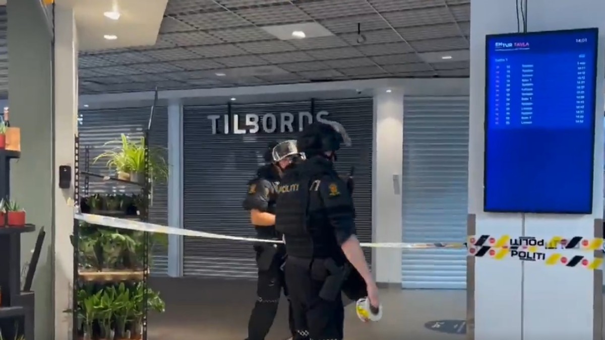 Poliția a izolat zona producerii incidentului armat din centrul comercial Tveita din Oslo Captură X @tecas2000