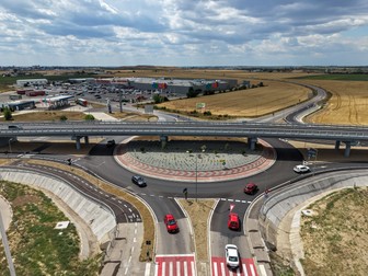 Pasajul suprateran de la ieșirea din Oradea spre Satu Mare. Foto: CJ Bihor