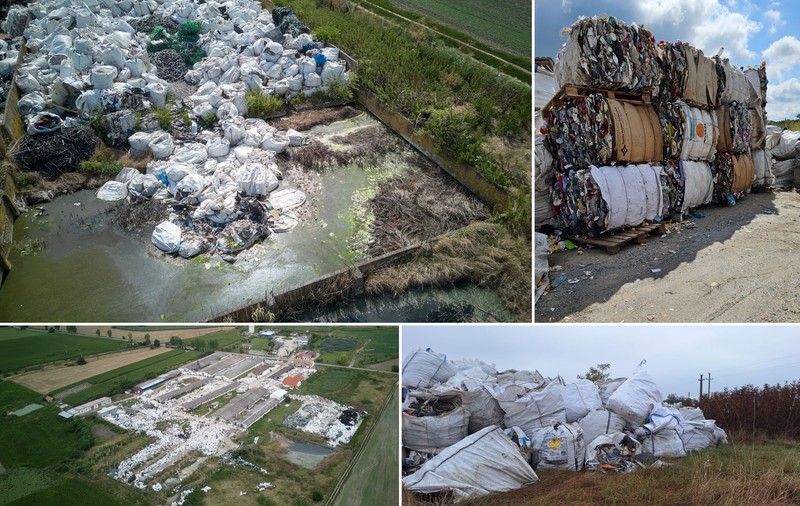 „Mlaștina e colorată după culorile de la plastic”. Probleme de mediu la o stație de reciclare din vestul țării, cu deșeuri aduse din Europa 
