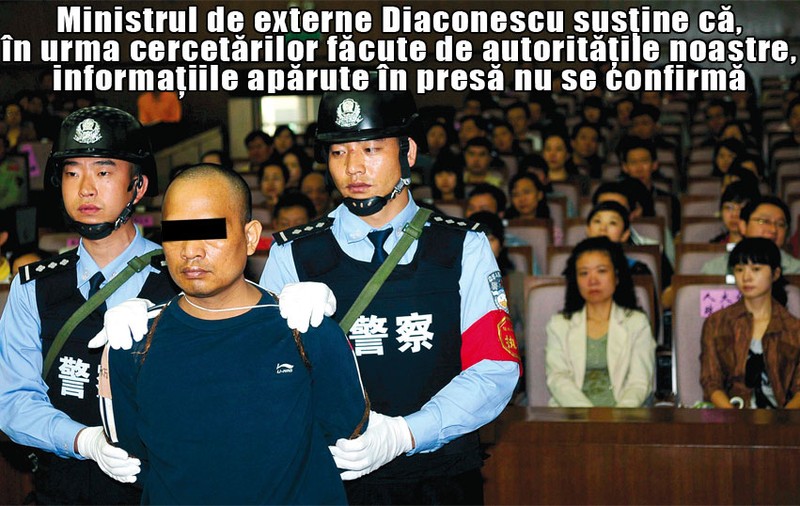 Cristian Diaconescu: «Nu e niciun român executat în China»