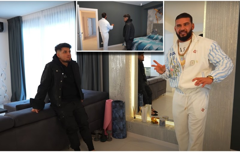 Imagini din vila de lux a lui Babasha. A cumpărat-o de la Dorian Popa, în Hâtz Residence: Peretele dintre baie și dormitor e din sticlă