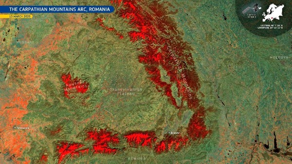 Zăpadă văzută de Copernicus