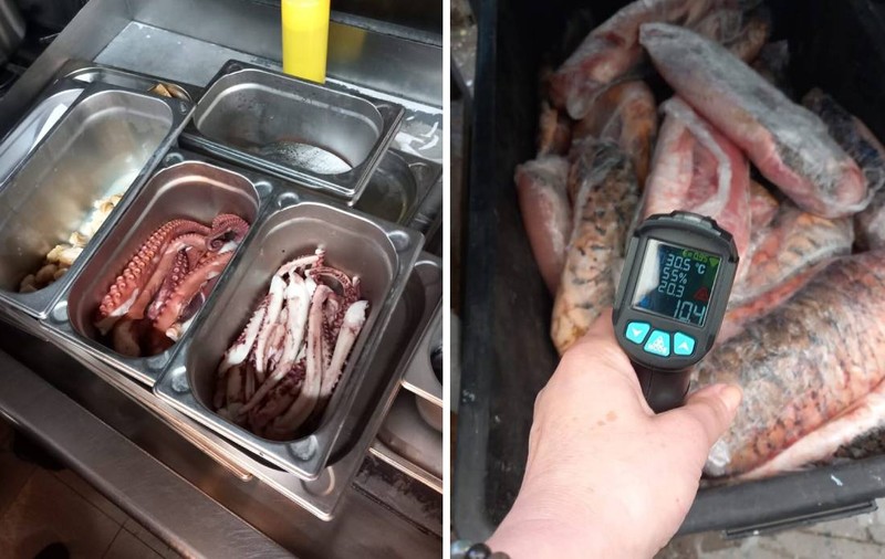 Amendă de 10.000 de lei și 94 kg de alimente retrase de la restaurantul Golful Pescarilor, de lângă Constanța. De ce au închis inspectorii localul | VIDEO