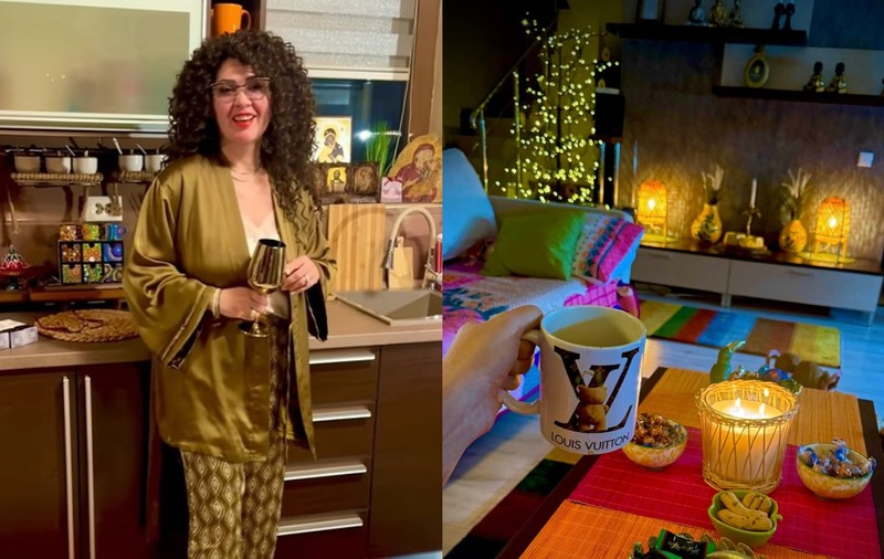Imagini din casa în care locuiește Minodora. A decorat livingul în stil african: „Este încărcată cu pace și multă culoare”