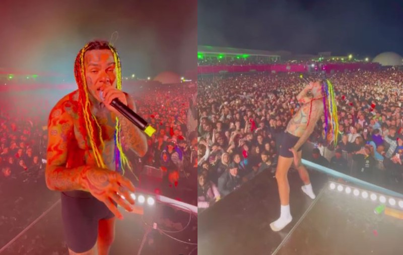6ix9ine, în lenjerie intimă pe scena festivalului din Costinești. Rapperul american s-a distrat cu mai multe românce înainte de show