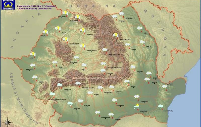 Prognoza meteo pe 18 noiembrie. Meteorologii anunță ninsori și frig