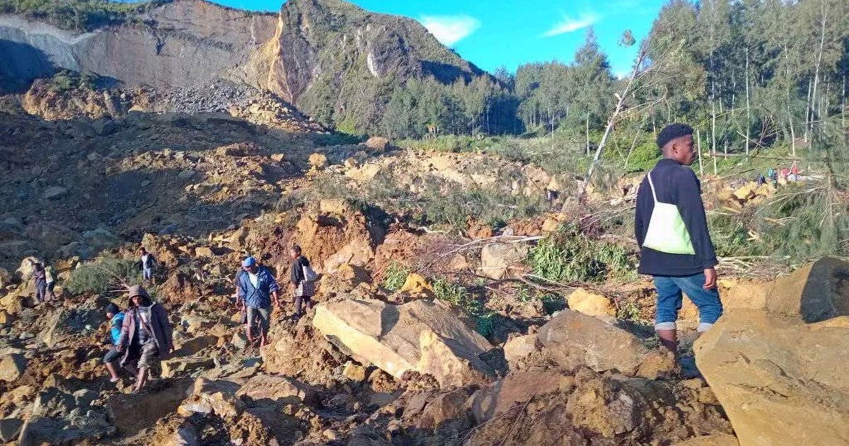 Alunecare de teren în Papua Noua Guinee Foto: Hepta