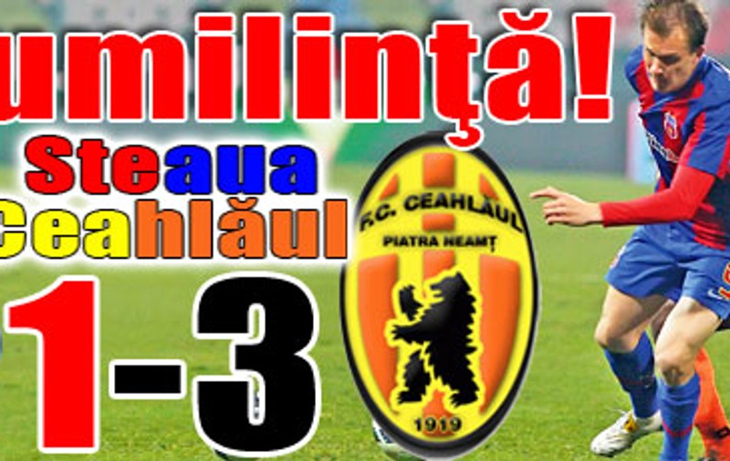 Şoc în Ghencea! Ceahlăul bate Steaua, după un meci cu multe incidente