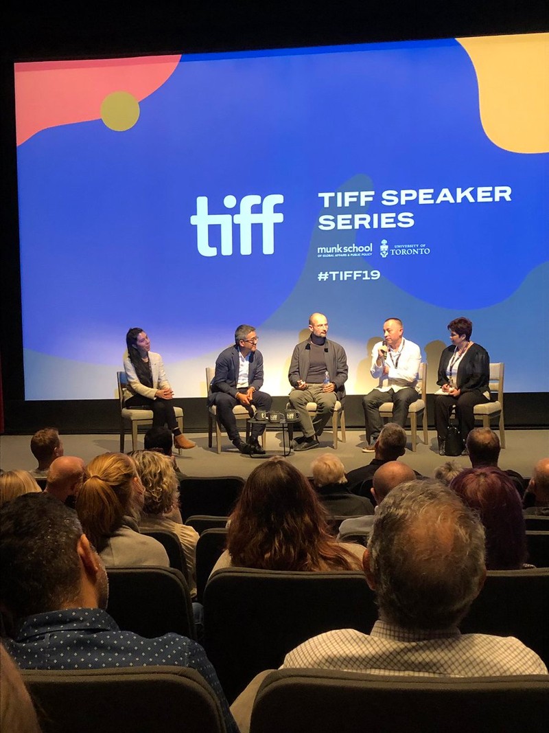 Dezbaterea de la finalul proiecției filmului „Colectiv”, de la Festivalul de Film din Toronto