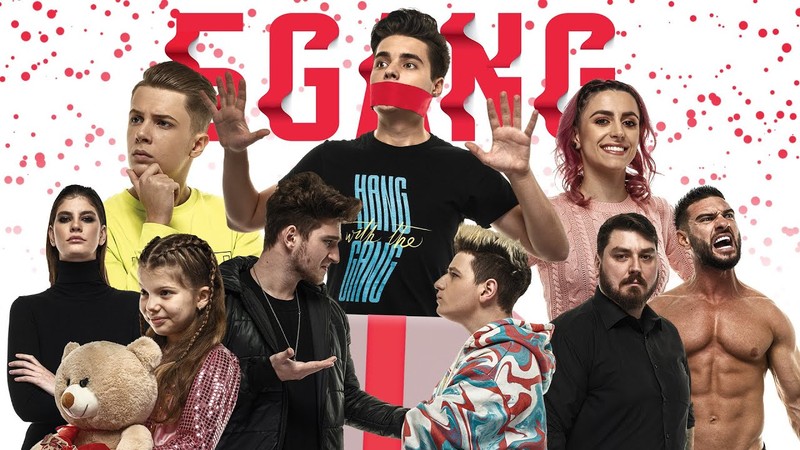 Membrii trupei 5Gang, protagoniştii filmului „5Gang, un altfel de Crăciun”, alături de alte vedete autohtone din film