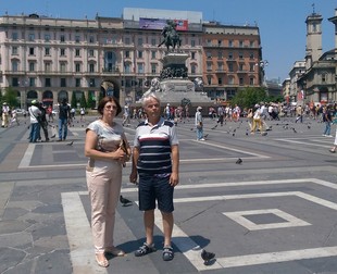 Dan Sandu, alături de Gabriela, soția lui, într-una dintre excursiile lor