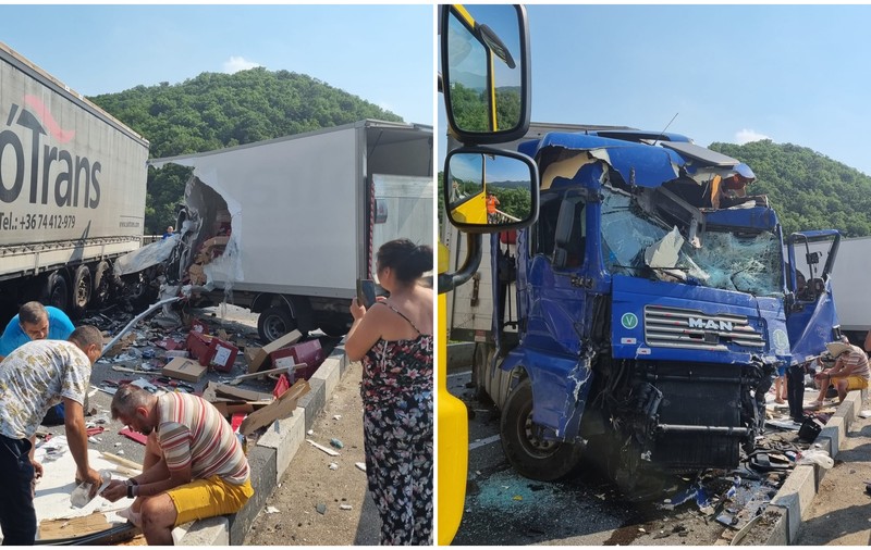 Trafic blocat în Mehedinți. Un tânăr a murit pe loc, în urma unui accident grav în care au fost implicate două TIR-uri