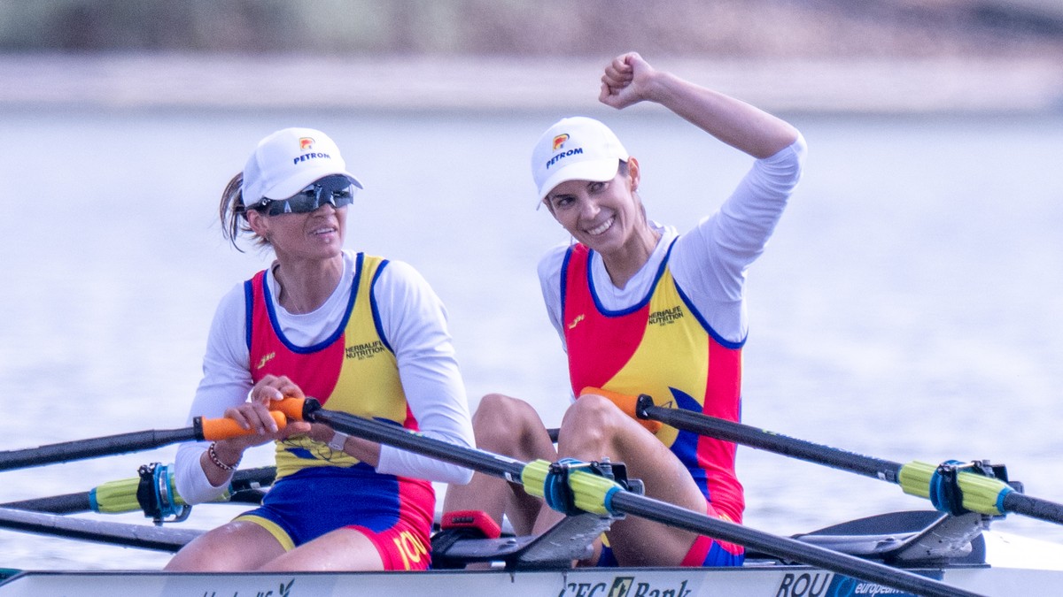 Gianina van Groningen şi Ionela Cozmiuc, aur la Campionatele Europene de Canotaj. Foto: Raed Krishan / GSP.ro