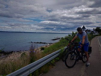 Ilie Lupu, cu bicicleta, în Danemarca