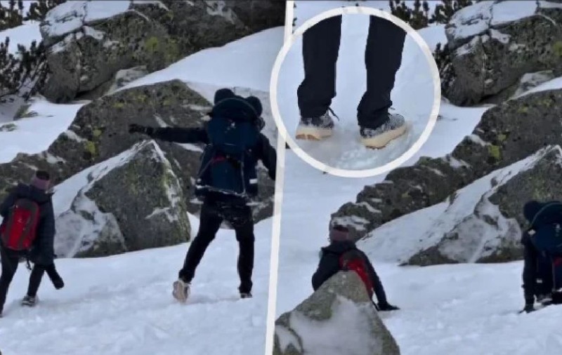 Părinți în adidași își cară copiii mici în spate, în Munții Tatra: „Ăsta nu e turism, e inconștiență” | VIDEO