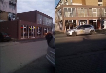 Cele două laturi ale restaurantului