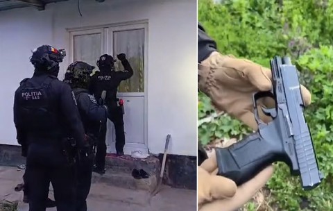 Un bărbat s-a trezit cu mascații la ușă, în Botoșani, după ce a postat un pistol pe rețelele de socializare