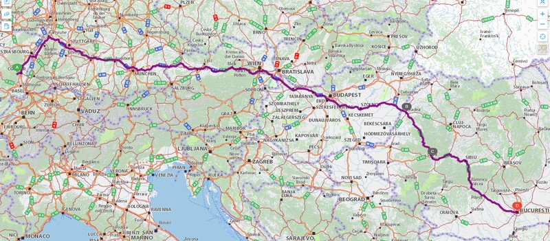 Harta drumului la întors: drumul pe care am revenit acasă a fost o idee mai lung (1.939 km)